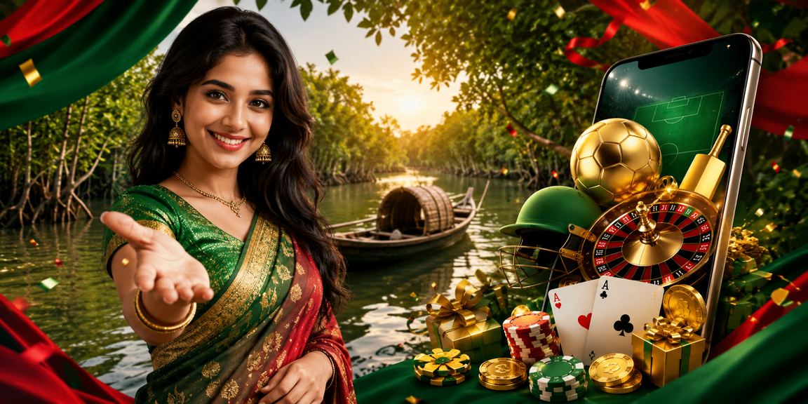 সুন্দরবন এলাকায় স্পোর্টস বেটিং অ্যাপ ব্যবহারের দৃশ্য